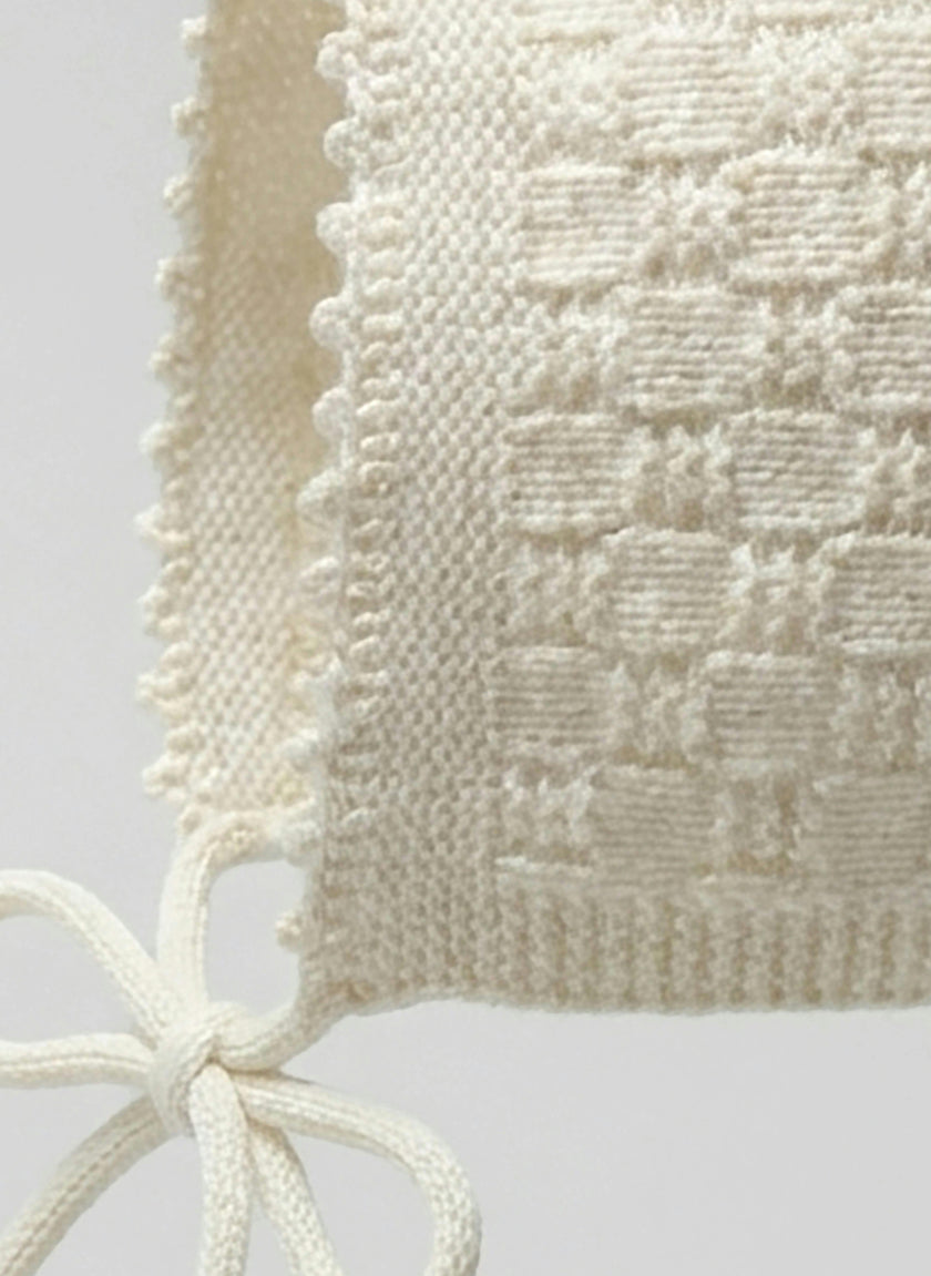 The Aspen Cashmere Baby Bonnet | Cream