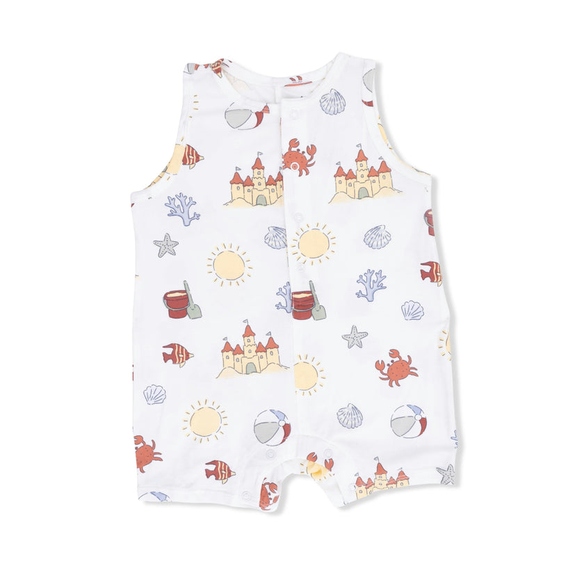 Sunny Sandcastles - Sleeveless Shortie Romper