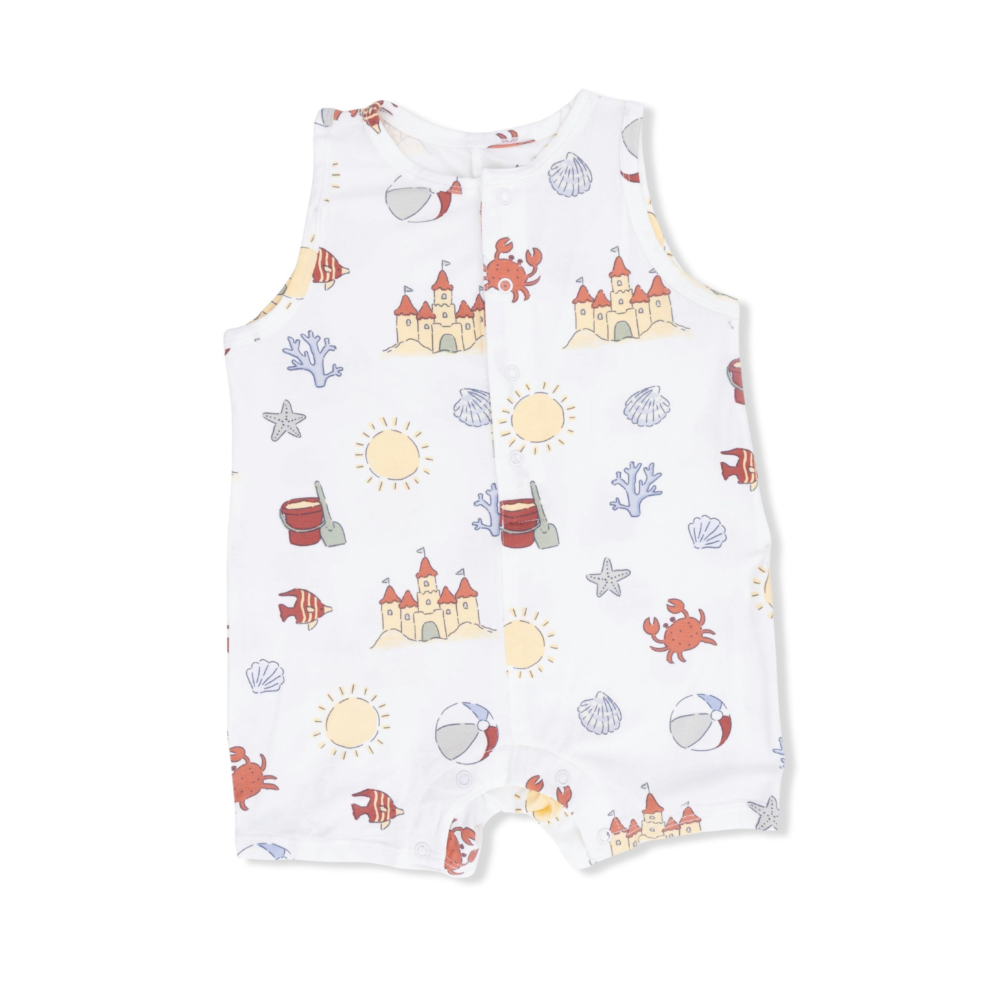 Sunny Sandcastles - Sleeveless Shortie Romper