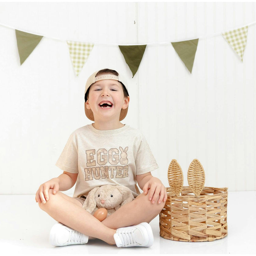 Egg Hunter Camo Easter Short Sleeve T-Shirt - Natural Heather
