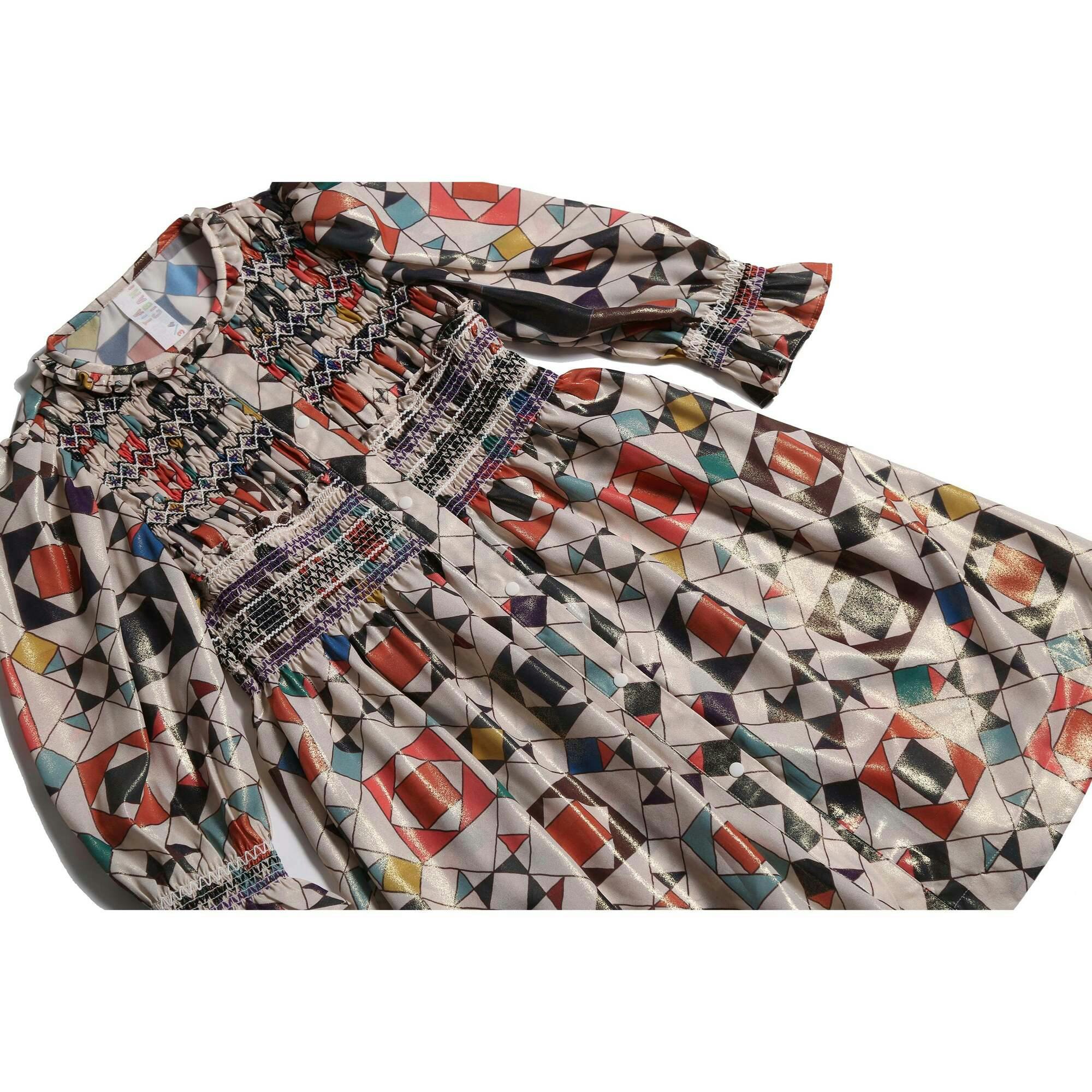 Luna Smocked Shirt Dress