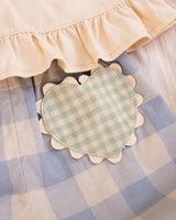 Heart Pocket Pant Set in Blue Gingham