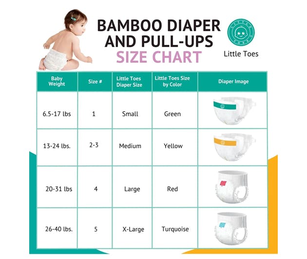 Bamboo Diapers (36 Count), Color-Clear