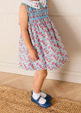 Emilia Floral Embroidered Collar Sleeveless Dress in Red (12mths- 10yrs)