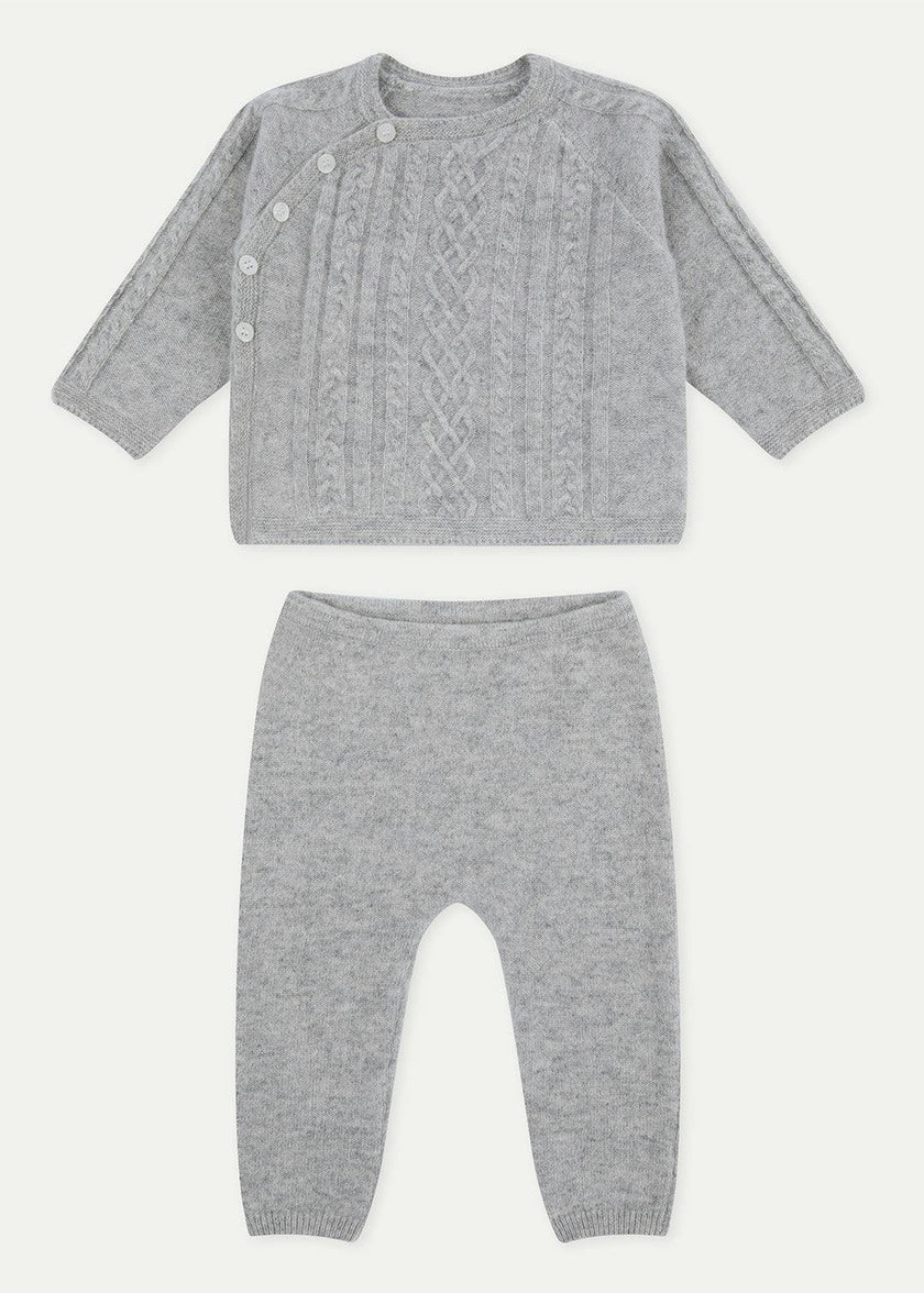 The Light Grey Noah Cashmere Baby Knitted Set