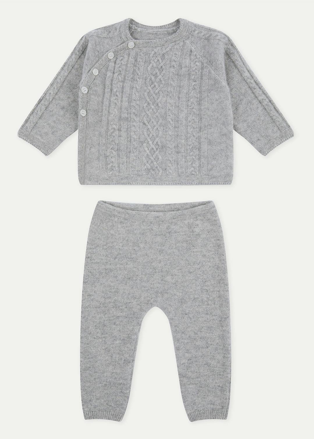 The Light Grey Noah Cashmere Baby Knitted Set
