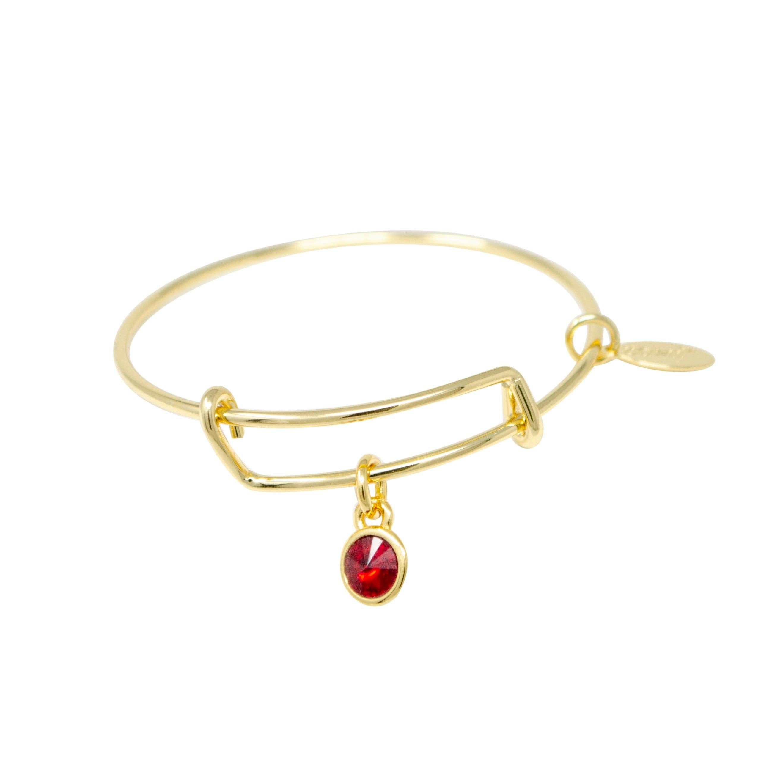 January Birthstone Bangle Bracelet