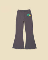 Ribbed Flares in Midnight Slate