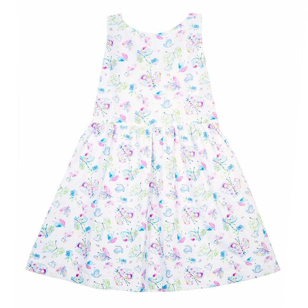 Print Dress with Back Bow