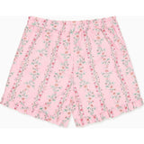 Pink Garland Flores Cotton Girl Shorts