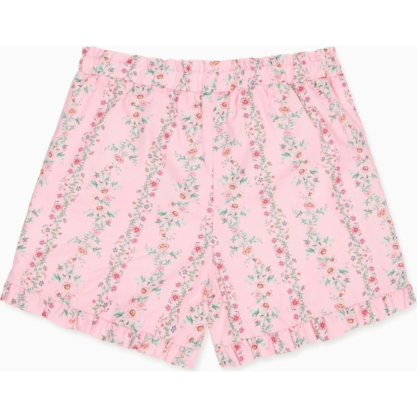 Pink Garland Flores Cotton Girl Shorts