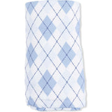 Blue Argyle - Swaddle Blanket