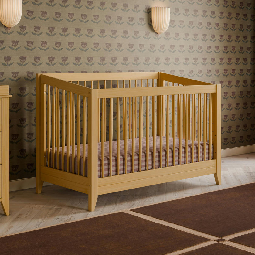 Sprout 4-in-1 Convertible Crib w/Toddler Bed Conversion Kit in Honey
