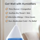Ultrasonic Cool Mist Drop Shape Humidifier