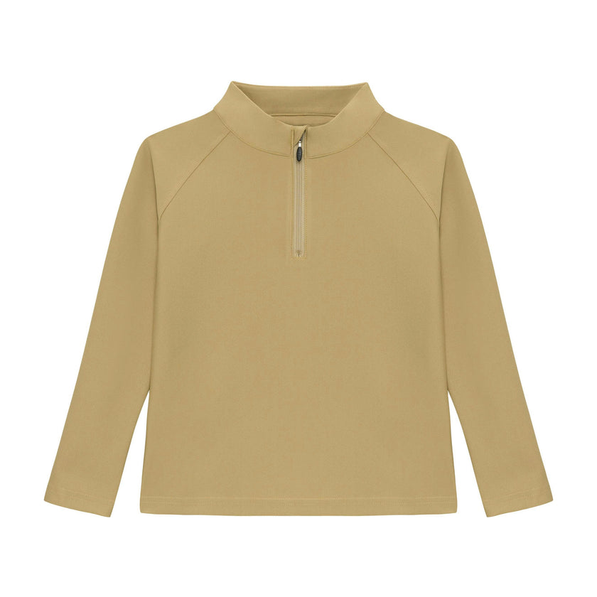 khaki half-zip