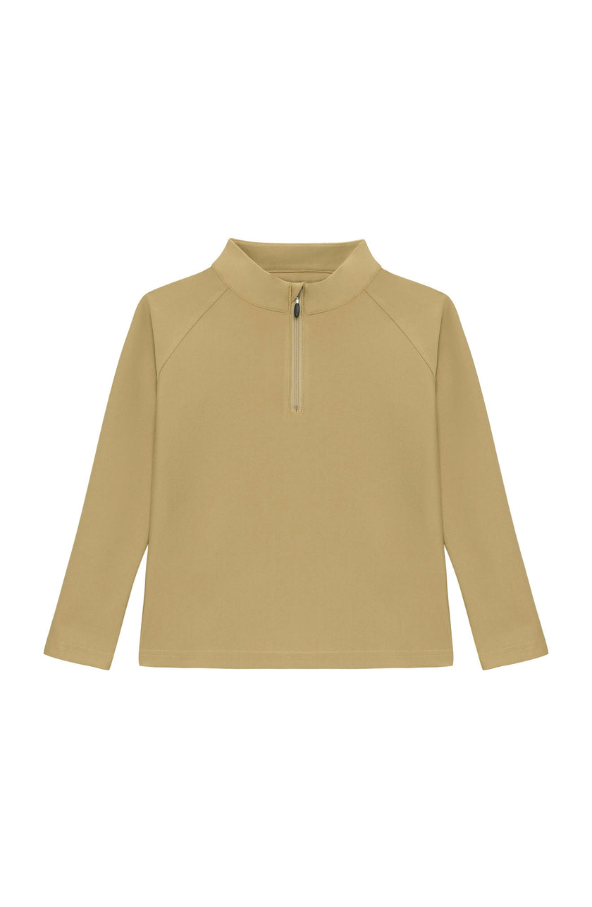 khaki half-zip