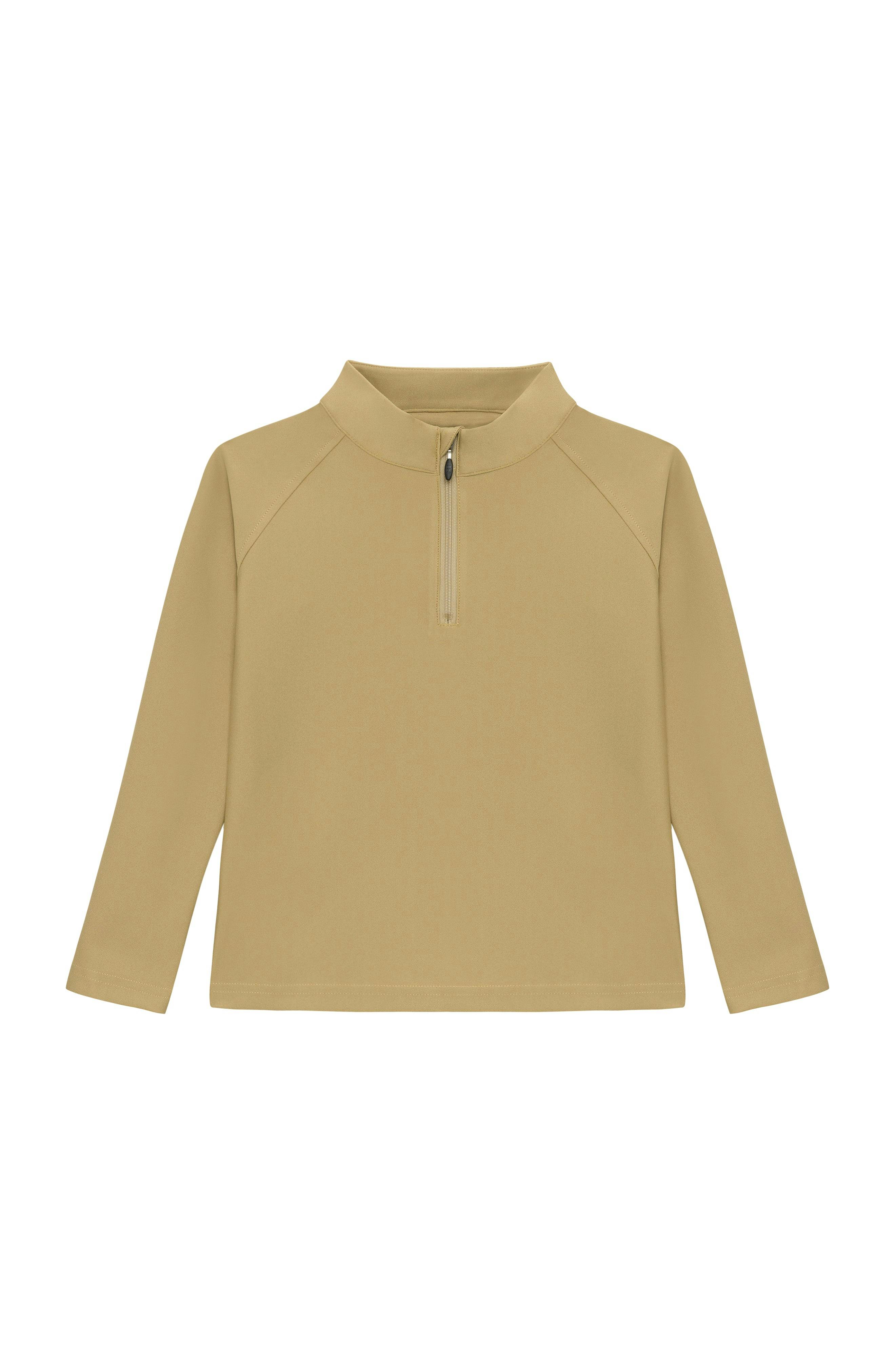khaki half-zip