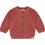 Knit Round Neck Button-Up Cardigan