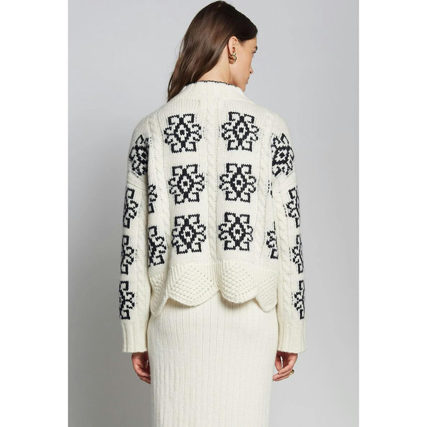SIENNA SWEATER | IVORY + BLACK