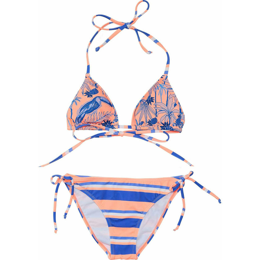 UPF50+ Sustainable Halter Neck Tie Front & Bottom Triangle Bikini