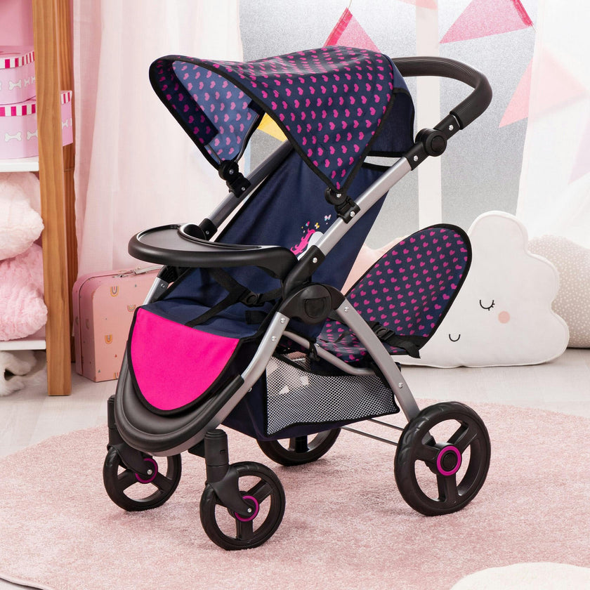 Bayer Design Dolls: Twin Star Stroller - Blue