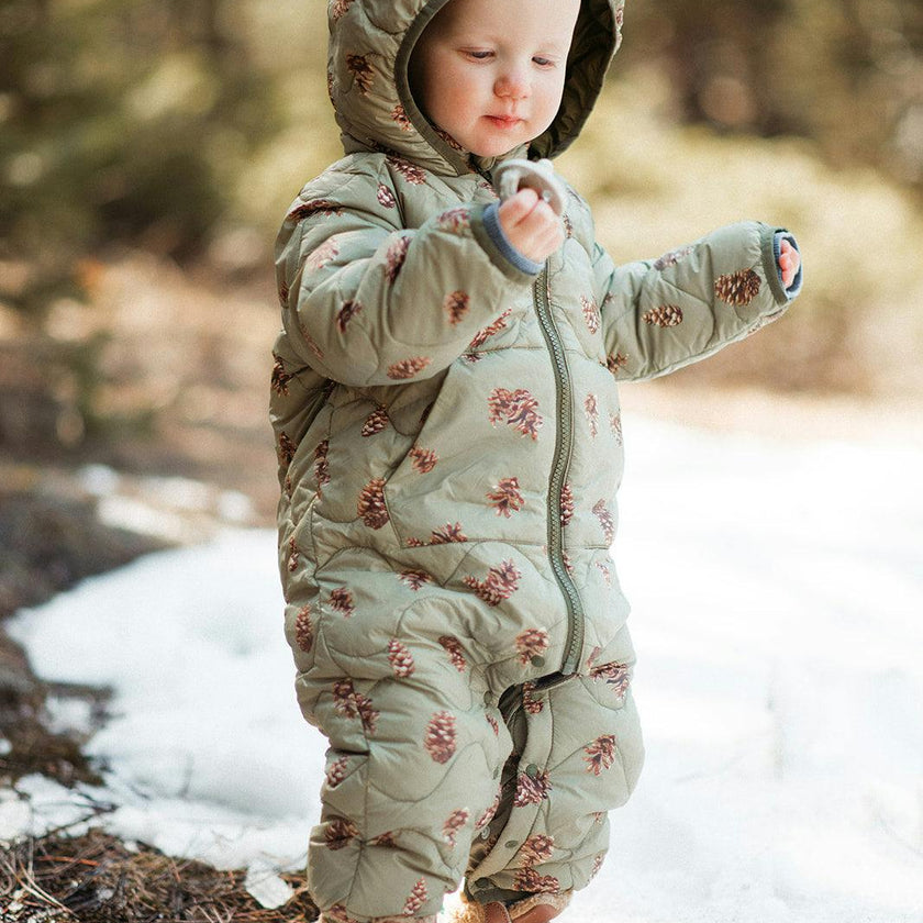 Pinecone Lightweight Down Hooded Jumpsuit