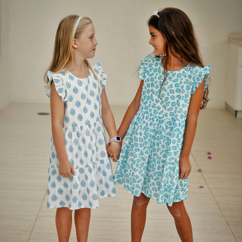 Damask Summer Tier Dress
