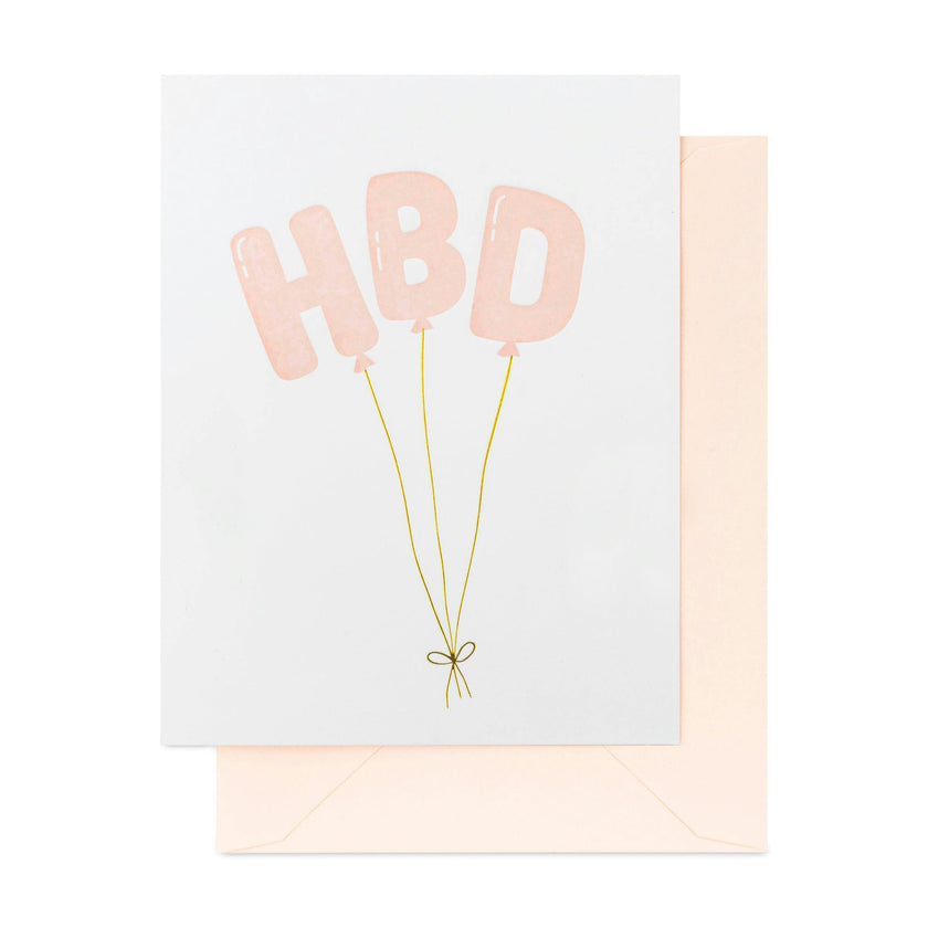 HBD Balloons Card