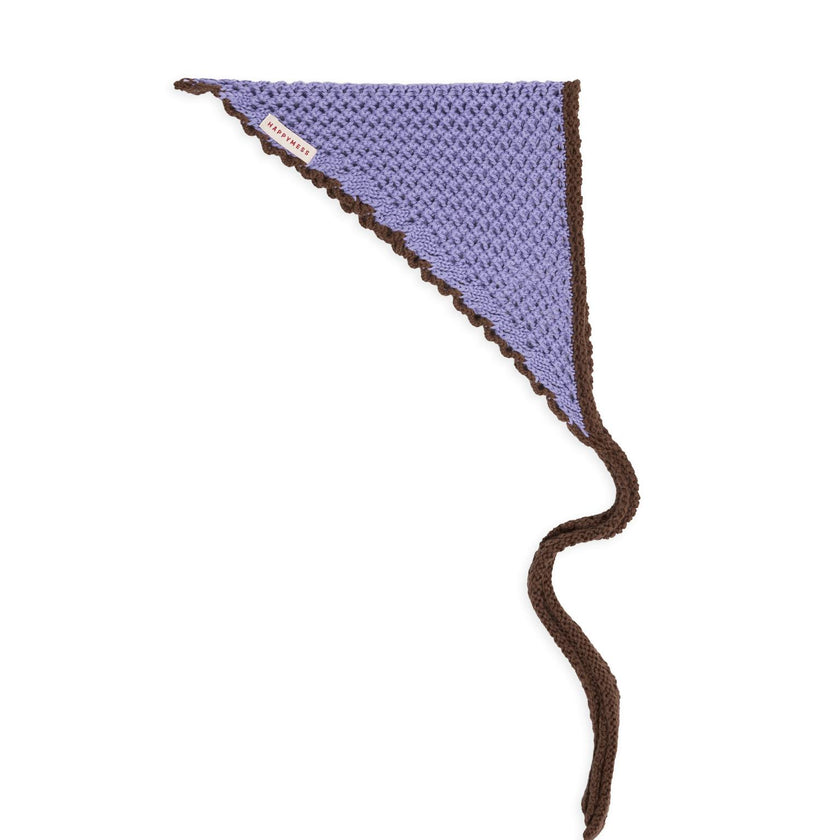 organic cotton crochete bandana - sunwashed lilac