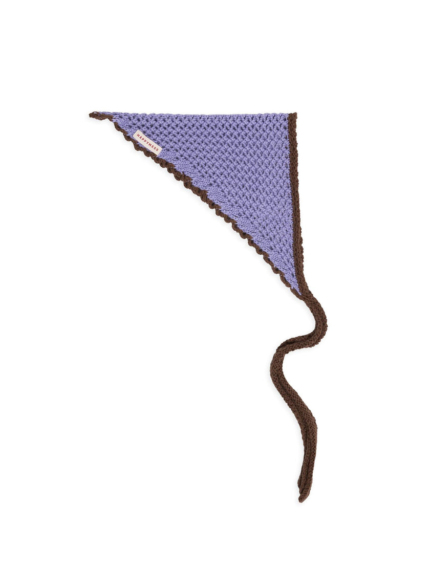 organic cotton crochete bandana - sunwashed lilac