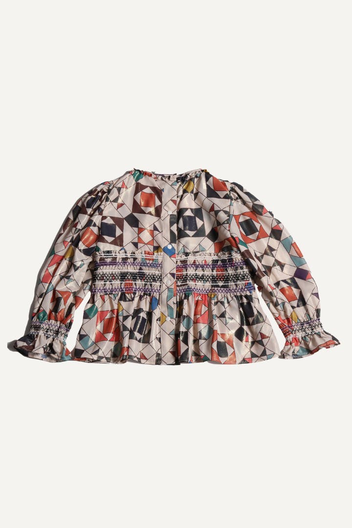 LUNA SMOCKED BLOUSE