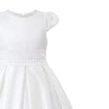 White Dalmira Puff Sleeve Formal Dress