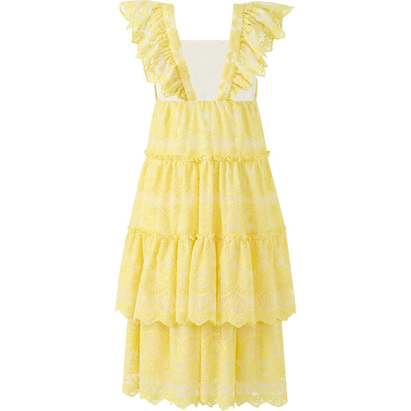 Kaia Lace Embroidered Maxi Dress