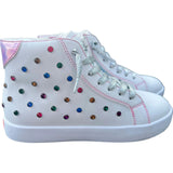 Bowie Gems Hightop Sneaker, White