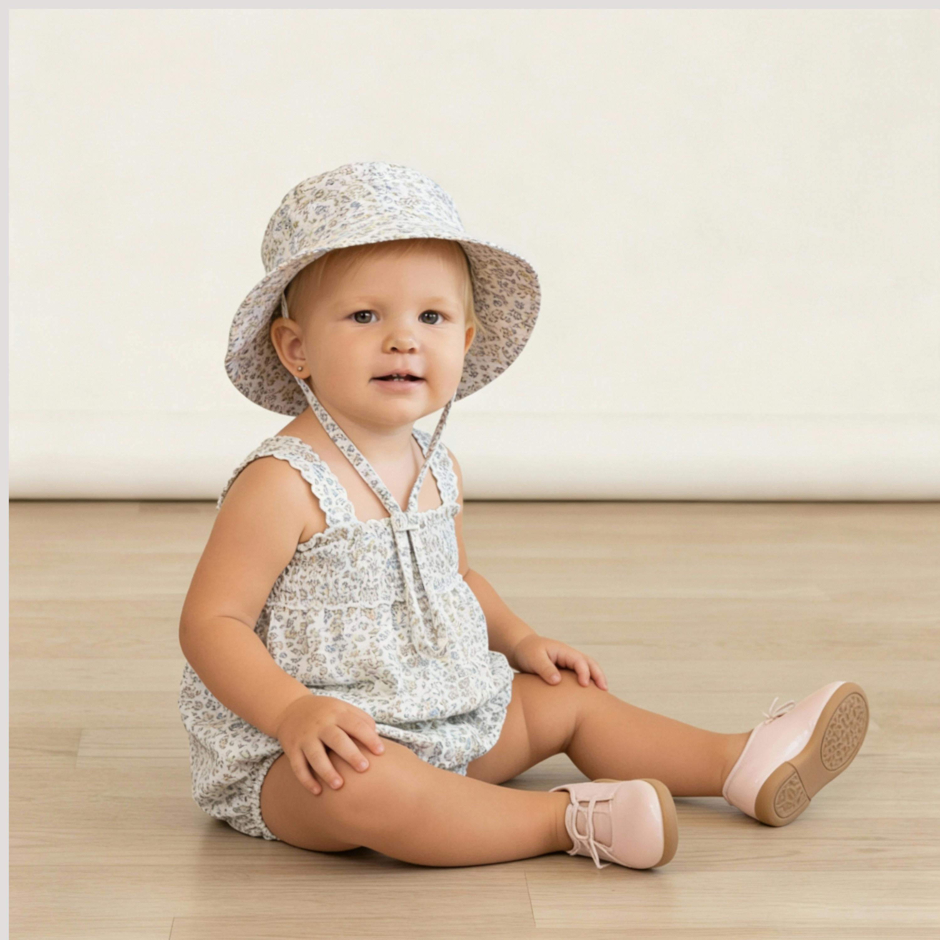 Organic Bucket Sun Hat - Tulle Floral