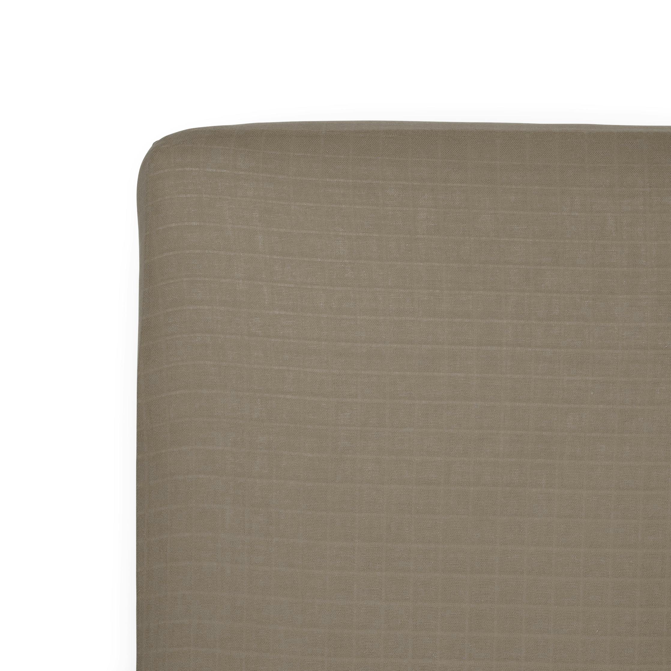 Organic Cotton Muslin Crib Sheet - Driftwood