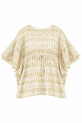 Girl crochet kaftan, white | SUNSET CAFTAN