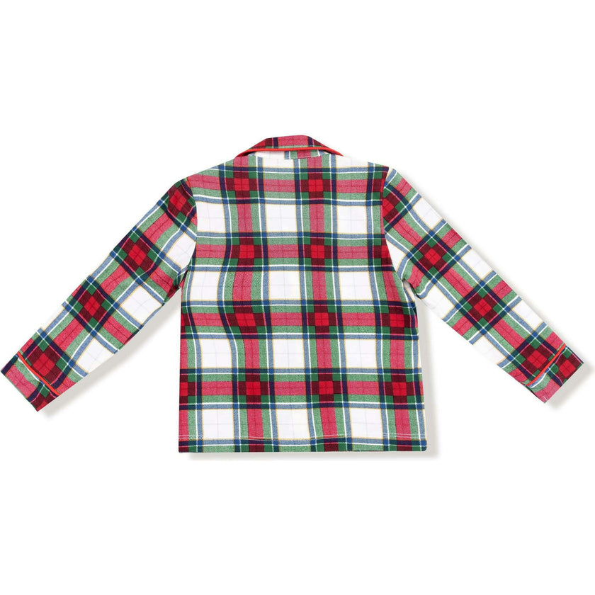 Holiday Plaid - Kids Long Sleeve Coat Style with Pant