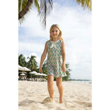 Multi Block Print Ruffle Dress