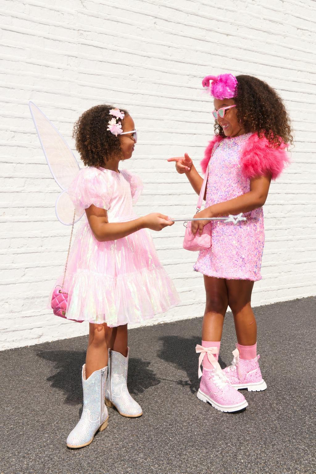 Rose Feather Party Dress