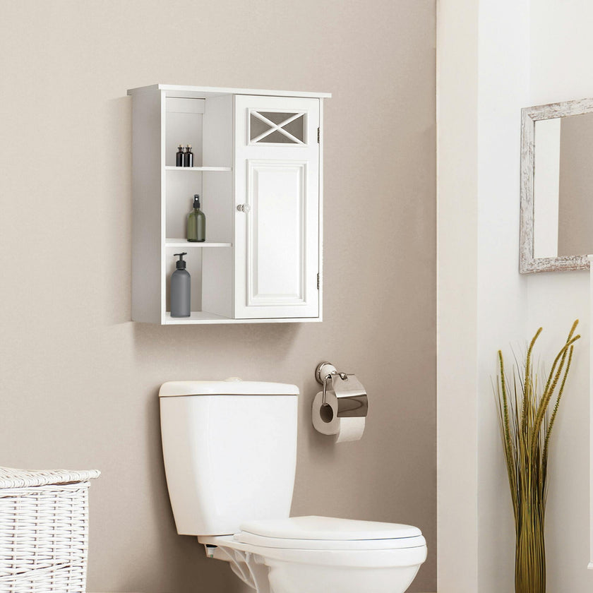 Dawson Wooden Wall Cabinet with Cross Molding