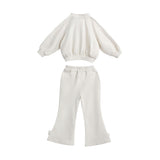 Light Beige Pom-Pom Pants Set