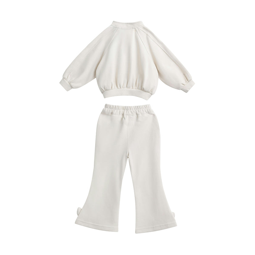 Light Beige Pom-Pom Pants Set