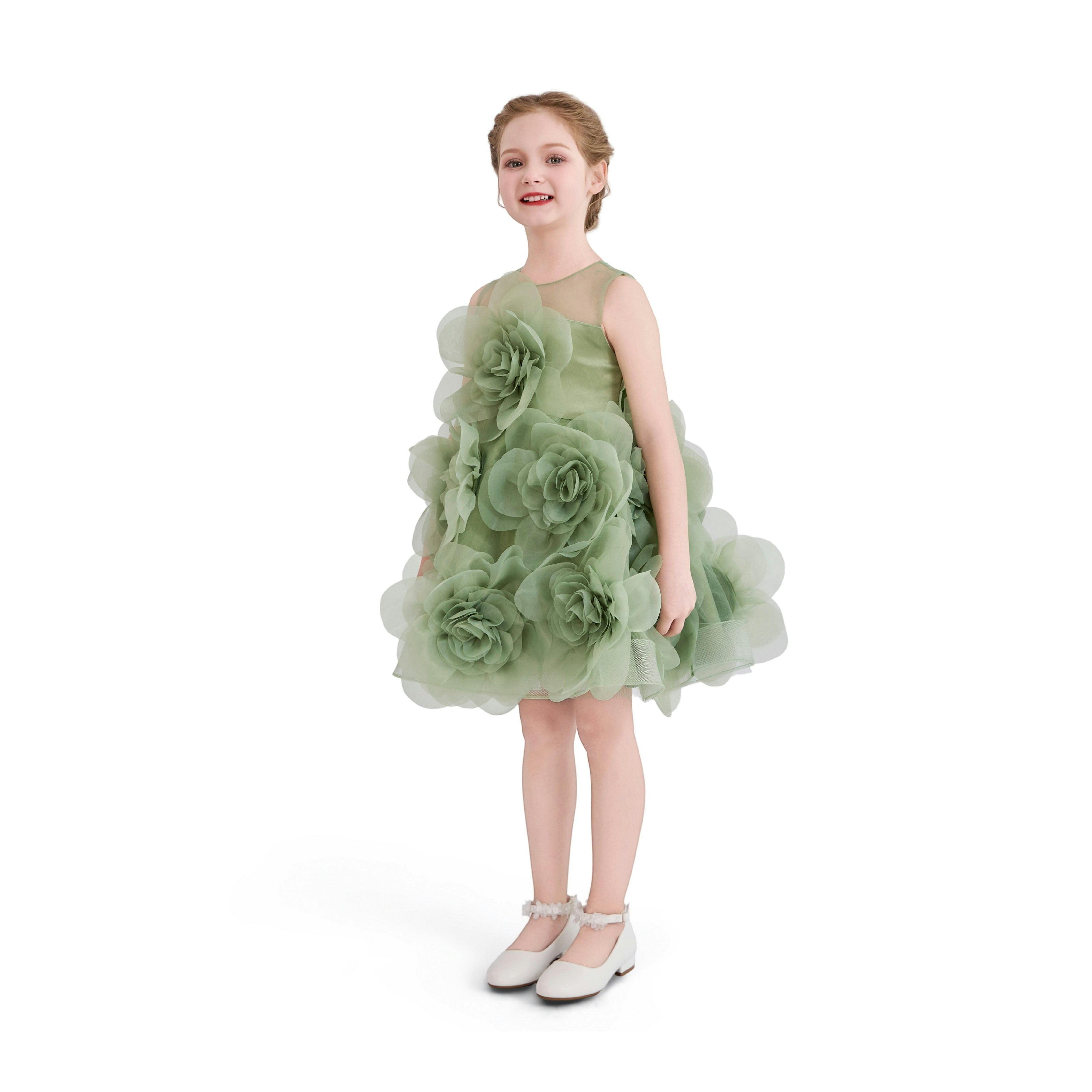 Green Briellea Embellished Sleeveless Dress