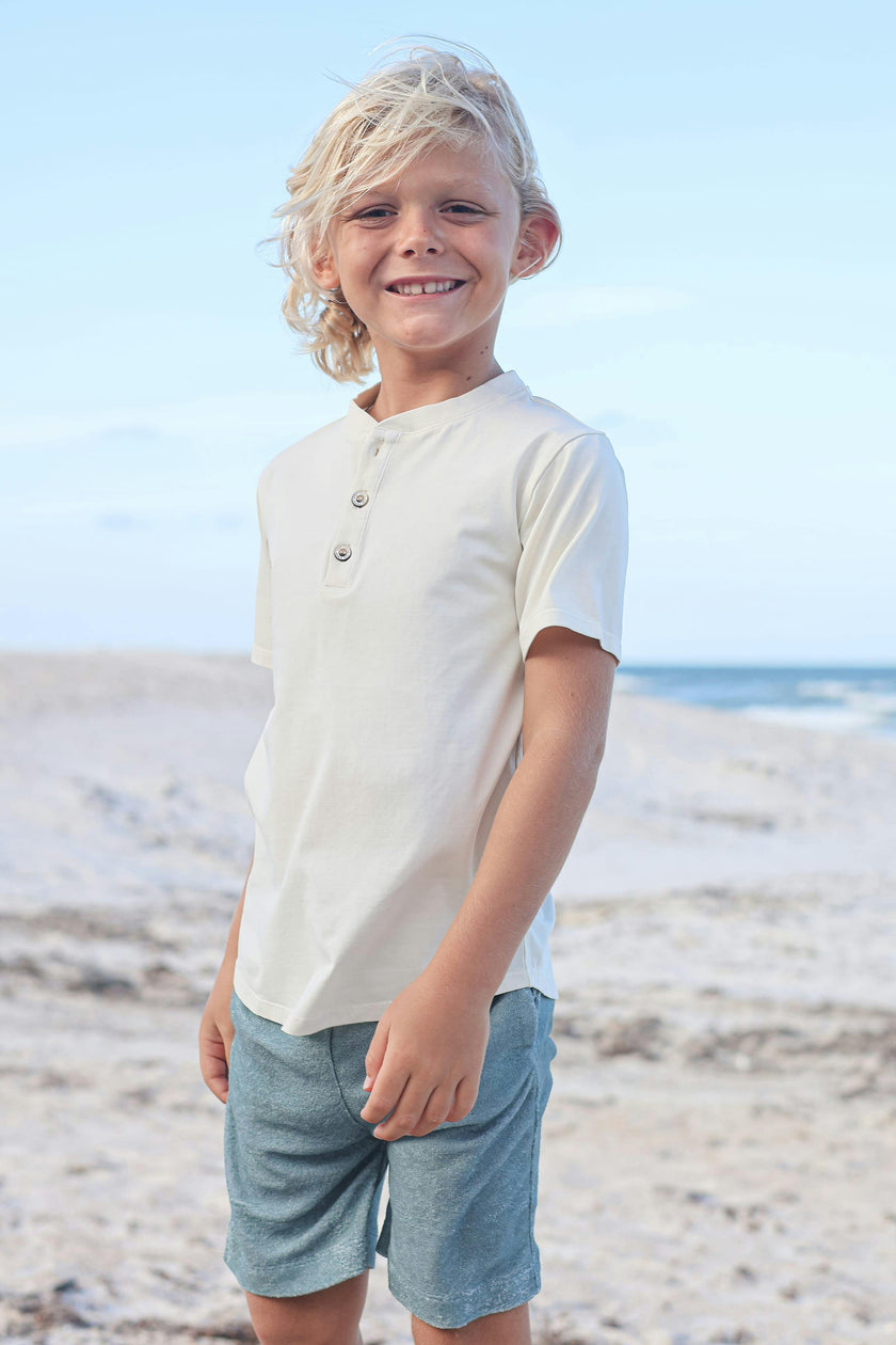 Crème Pauli Short Sleeve Henley