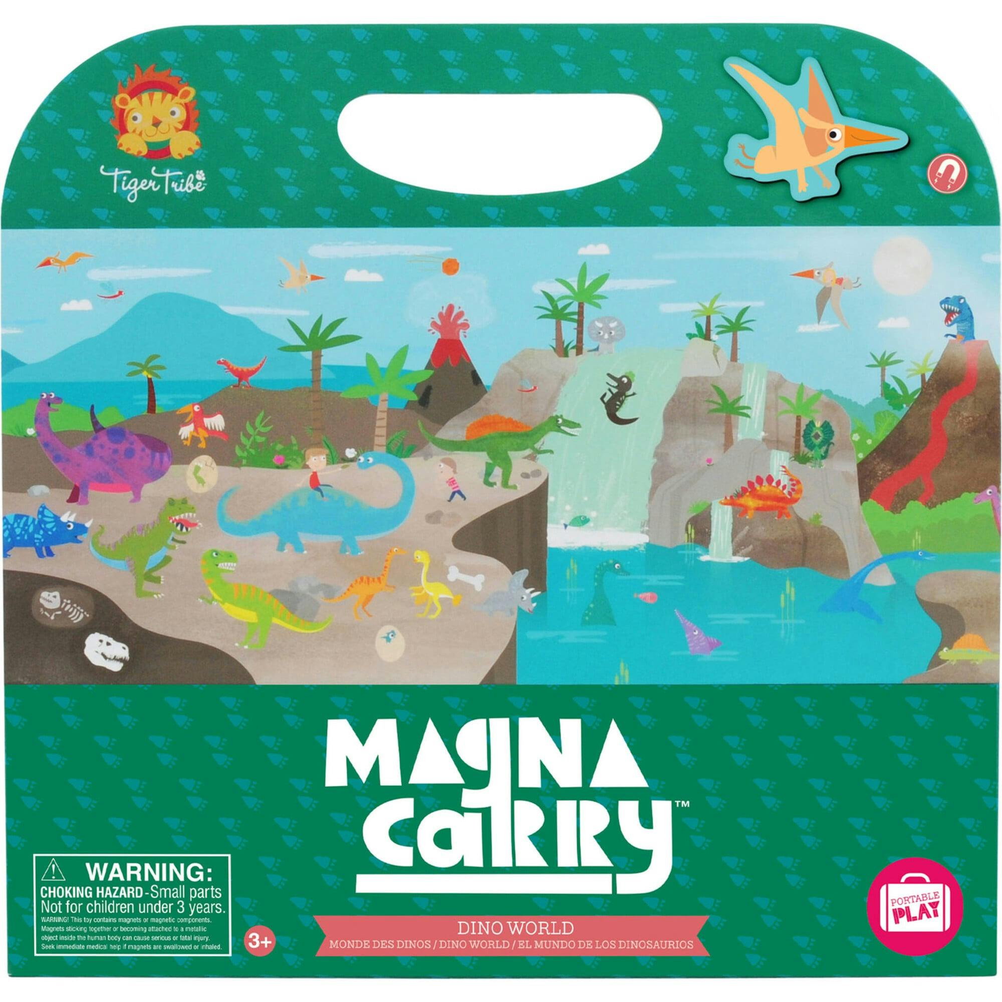 Tribe: Magna Carry - Dino World - Fold Out Magnetic Play Scene
