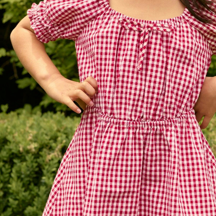 Mini Jessie Dress in Red Gingham