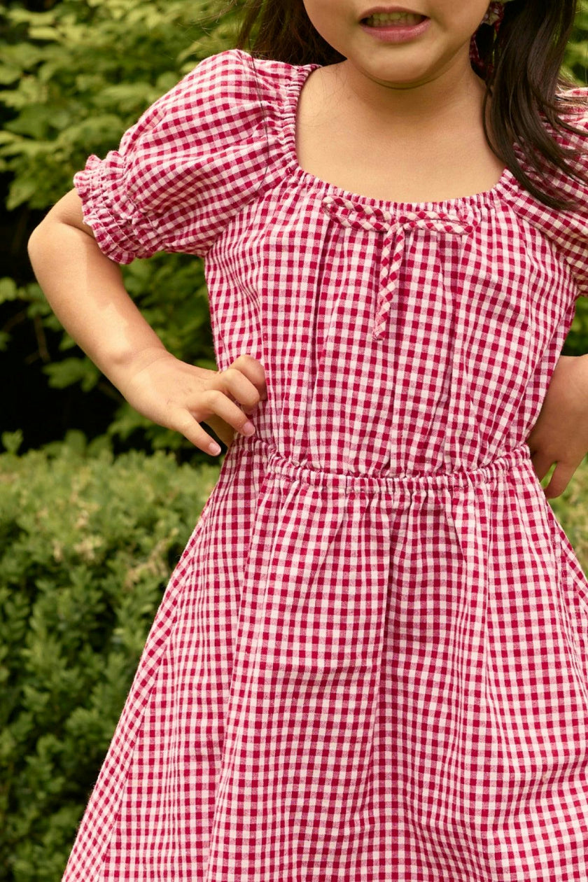 Mini Jessie Dress in Red Gingham