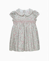 Baby Arabella Floral Smocked Dress in Pink