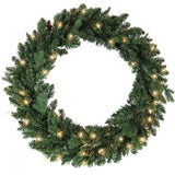 30-Inch Pre-Lit Clear Jackson Pine Wreath